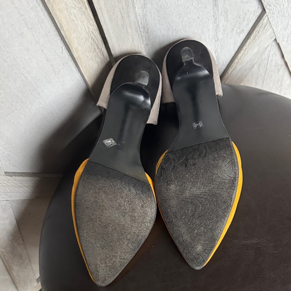 Chinese Laundry Mustard and Gray Heels - Picture 8 of 9